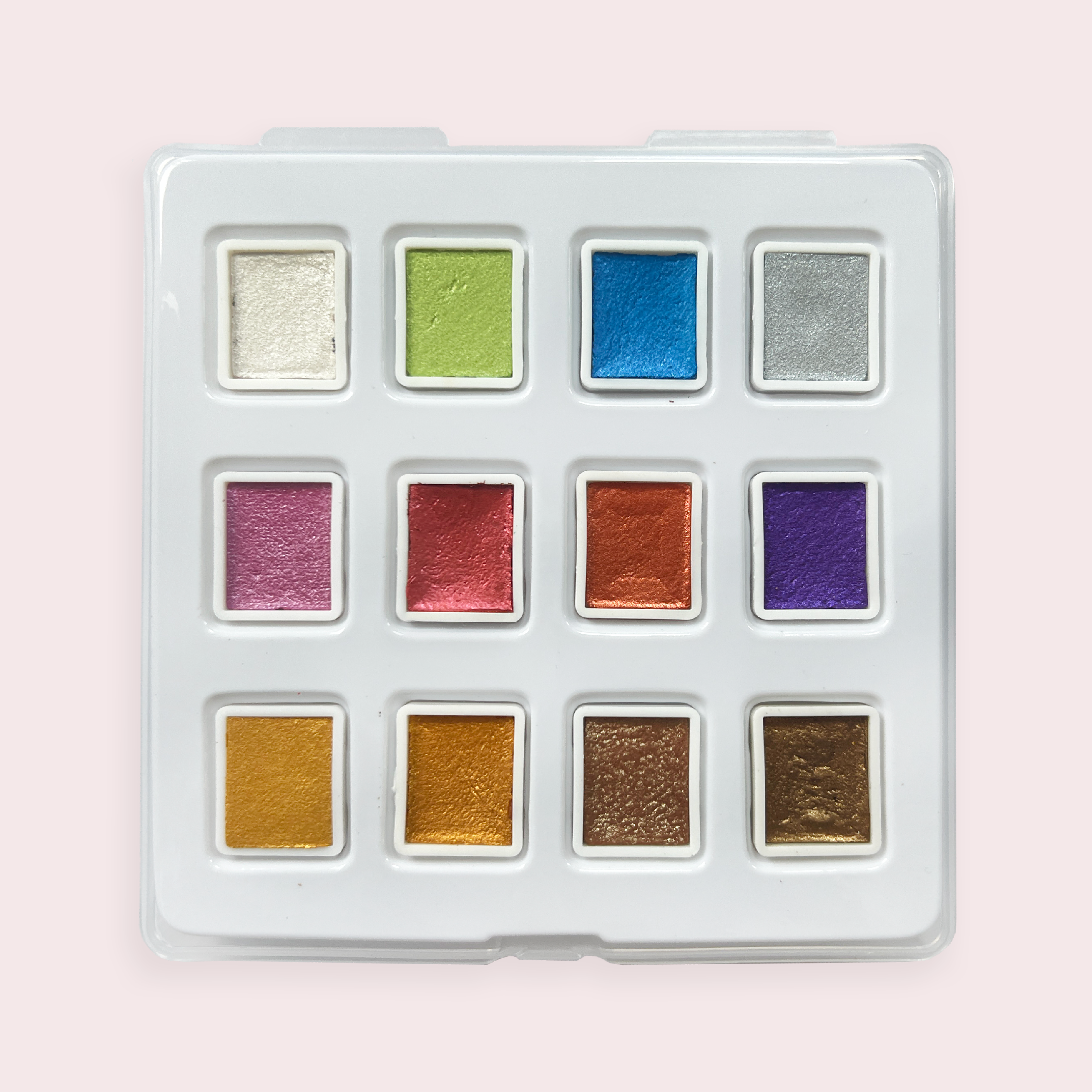 Превосходное качество, OEM, многоцветная, высокая яркость, 12 шт., однотонная перламутровая Акварельная картина, набор для художников, детей