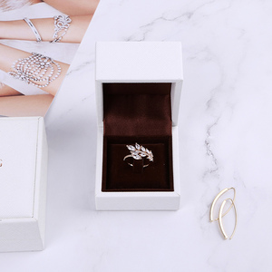 Boyang <b>White</b> Ring Necklaces Earring Bracelet Box Packaging PU Leather Jewelry <b>Gift</b> <b>Boxes</b> - Product Image 6