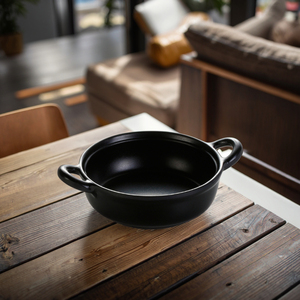 En gros <span class=keywords><strong>noir</strong></span> <span class=keywords><strong>mat</strong></span> 100% bol à soupe en mélamine avec poignée - Product Image 3
