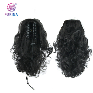 Molletta con artiglio riccio <span class=keywords><strong>coda</strong></span> <span class=keywords><strong>di</strong></span> <span class=keywords><strong>cavallo</strong></span> 14 ''capelli sintetici biondi resistenti al calore extension per donne <span class=keywords><strong>di</strong></span> colore - Product Image 6