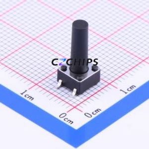 K2-6639SP-U4SC-04 Tactile Switch SMD-4P,6x6mm Switch Single Pole Single Throw Round Button 2.5N Vertical Mount - Product Image 1
