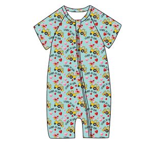 Pijamas de Algodón Tejido con Estampado Floral Personalizables en Oferta, para Niñas, Talla Grande, Manga Corta, Mono de Una Pieza - Product Image 2