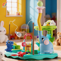 Jouet de cuisine et de table à manger Chengji, bassin de jeu aquatique amusant, thème éléphant de dessin animé, avec robinet électrique