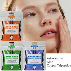 Para KORMESIC hoja facial de algodón personalizada azul cobre péptido reafirmante astaxantina brillo Aloe Vera hidratante vitamina C - Product Image 4