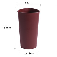 Seau à fleurs Triangle en plastique pour l'éveil Pot de fleurs fraîches et approvisionnement de jardinière pour la maison et le magasin