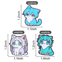 Broche en émail chaton Chibi Kawaii Anime Cosplay pour décorer un sac à dos