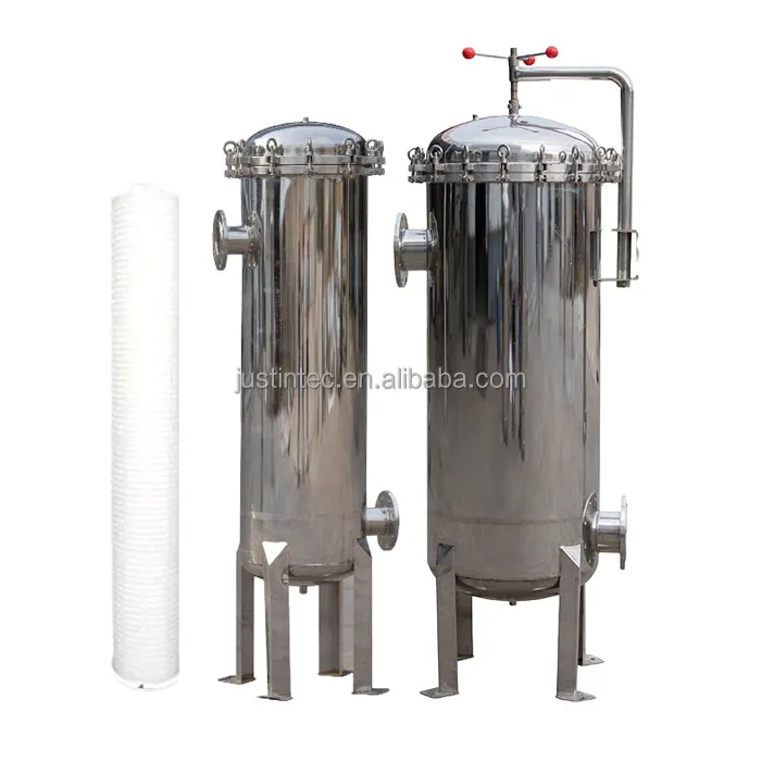 Sea water desalination 40inch 60inch 2 3 4 5 6 7 8 9 Elements Stainless Steel High Flow Filter Housing