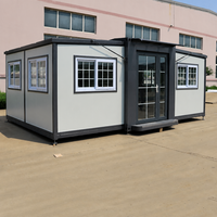 Maison mobile extensible de luxe à 2 chambres, préfabriquée, modulaire, en conteneur, avec application bureau à domicile