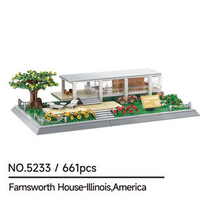Wange 5233 Casa Farnsworth, Illinois, EE. UU., Atracción Turística, 661 Piezas, Bloques de Construcción para Niños, Juguete de Plástico - Product Image 6