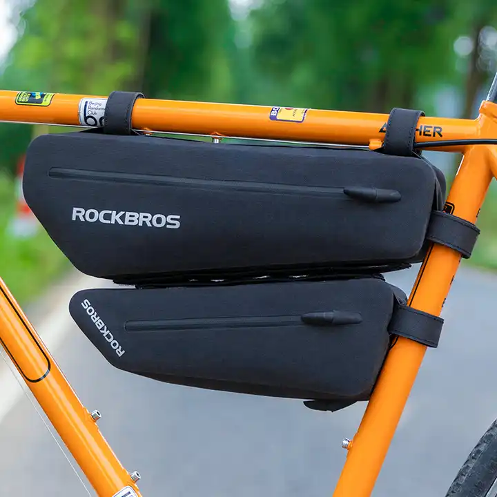 ROCKBROS Bike Phone Support Bag Waterproof Top Tube Bags Front