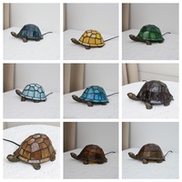 Lampe de chevet Tiffany Tortoise en verre teinté pour enfants, lampe de table décorative pour chambre d'enfant, lampe de chevet avec décoration de lit, en stock aux États-Unis