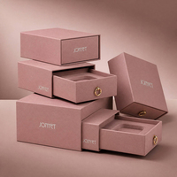 Boîte à bijoux de luxe rose en papier avec poignée en métal doré, emballage de montre personnalisé avec logo, usine de production tout-en-un.