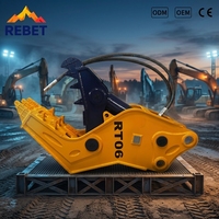 Casseur de béton hydraulique à double cylindre pour excavatrice de 4 à 24 tonnes, mâchoire de démolition pour la démolition de bâtiments en béton armé