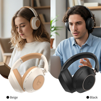 Headphone nirkabel C808 ANC BT 5.4, Headset nirkabel Over-Ear, mendukung koneksi perangkat ganda, Mode Boost Bass, desain dapat dilipat