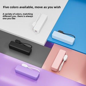Cadeau - Batterie externe compacte portable en plastique PD 20W - 5000mAh - Ultra-fine - Batterie 21700 - Personnalisable - Charge <span class=keywords><strong>solaire</strong></span> sans fil - Product Image 4