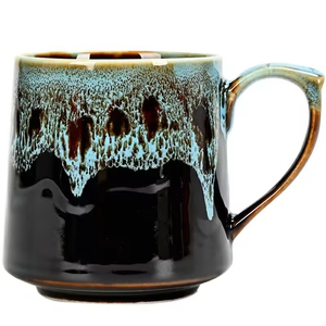 Nueva Taza de Café de Cerámica Hecha a Mano con Acabado Glaseado Único, 350 ml, Asa Grande, Apta para Microondas, Reutilizable, con Logotipo Personalizado, Venta al Por Mayor - Product Image 4