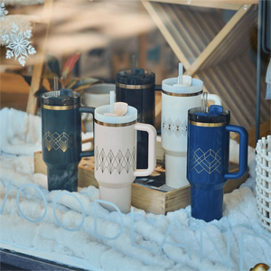 Gobelet isolé Reekoos 40oz avec poignée et <span class=keywords><strong>paille</strong></span> Cadeaux pour femmes Noël, anniversaire, Saint-Valentin 100% Anti-fuite - Product Image 1