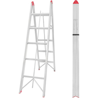 Échelle pliable en aluminium léger Portable à 6 marches capacité de 330 LBS pédale antidérapante cadre pliable Design moderne outil de maison