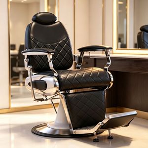 Fauteuil de barbier vintage, fauteuil de barbier hydraulique inclinable avec appui-tête, fauteuil de rasage pour salon - Product Image 6