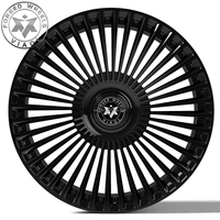 Jantes forgées multi-rayons de luxe Viaol 21 22 23 pouces, finition noire brillante, compatibles avec Mercedes Maybach Classe S, Rolls-Royce, Bentley