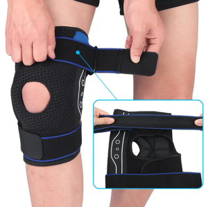 Genouillère de sport en néoprène et silicone antidérapante avec gel de compression pour la course à pied et l'haltérophilie - Product Image 2