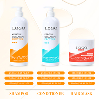 Ensemble de soins capillaires personnalisé, shampoing à la kératine et au collagène, kit de masque après-shampoing pour tous les types de cheveux