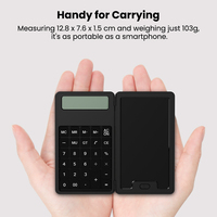 NEWYES-Calculatrice électronique pliable, tablette LCD, tableau d'écriture manuscrite de 5 pouces, 12 chiffres