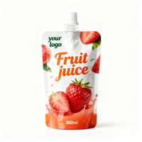 Pochettes à bec verseur sur mesure, plusieurs tailles (50ml, 100ml, 200ml), anti-fuite, en matériau épais, pour jus, confiture, gelée, boissons, emballage de détail