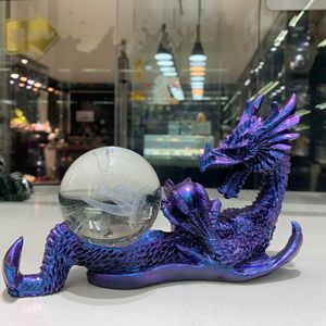 Support de boule en forme de <span class=keywords><strong>dragon</strong></span> DRD05 Ornement en forme de <span class=keywords><strong>dragon</strong></span> avec prise 8cm Boules de cristal Résine Décoration intérieure - Product Image 3