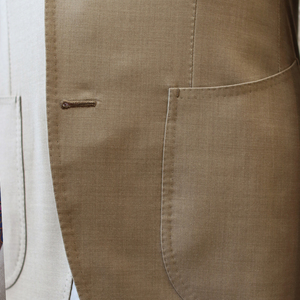 CMT Costume complet en toile entièrement fait à la main Costumes sur mesure Costumes personnalisés Ensemble de costume italien pour homme sur mesure avec double couture à la main - Product Image 3