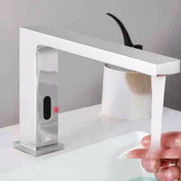 Nouveau Robinet à Capteur Économe en Énergie, Monotrou, Contemporain, à Bec Long, à Fixation sur Plateau, pour Chambre à Coucher