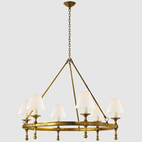 Candelabro grande para sala de estar americana XZ, lámpara colgante sencilla para comedor, candelabro clásico