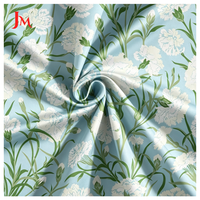 Rouleau de tissu satiné 100% polyester à motif floral imprimé numérique personnalisé, vente en gros pour robe de mariée