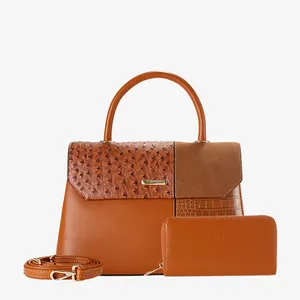 Susen Chrisbella 2022高品質バッグbolsasostrichクロコダイル財布とハンドバッグ袋女性のための主要な女性の高級ハンドバッグ
