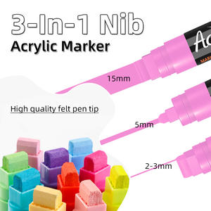 Stylos marqueurs permanents Jumbo prix usine grands marqueurs acryliques pour la peinture rupestre, ensemble de marqueurs de peinture acrylique à pointe <span class=keywords><strong>large</strong></span> pour affiches - Product Image 2