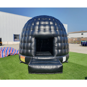 Castillo Inflable Tipo Domo <span class=keywords><strong>de</strong></span> PVC, Carpa Inflable Negra para Discoteca, Castillo Inflable con Luces LED para Fiestas Nocturnas - Product Image 2