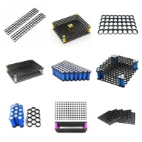 Soporte de Batería Personalizado 18650 21700 26650 32650 33140 38121 40135 46160, Material ABS+PC, Separador de Celdas Cilíndricas Tipo Panal, ISO/RoHS