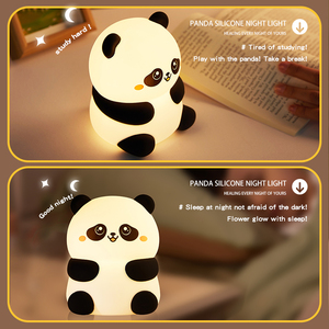 Squishy Panda ánh sáng ban đêm cho trẻ em tap USB có thể sạc lại phòng trang trí nội thất ánh sáng động vật đêm Đèn xách tay Silicone LED Đèn - Product Image 6