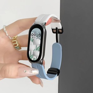 Correa de Repuesto de Silicona Líquida con Hebilla Magnética y Combinación de Colores para Xiaomi Band 8 9 10 - Product Image 2