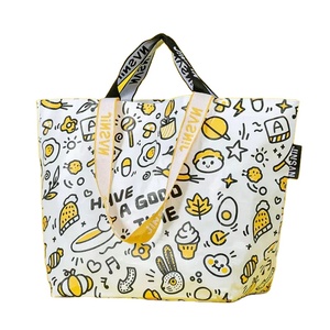 Thời trang tùy chỉnh nhiệm vụ nặng nề in gấp tái sử dụng Tote Túi xách tay PP Vải Nhiều Lớp lớn có thể gập lại hàng tạp hóa mua sắm túi - Product Image 1