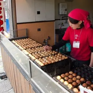 Deniz ürünleri ahtapot topları Takoyaki ızgara makinesi makinesi elektrikli