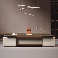 Ensemble de chaises de bureau de direction - Bureau en bois en forme de L avec armoire - Mobilier de bureau moderne et minimaliste pour salles de réunion et postes de travail de PDG