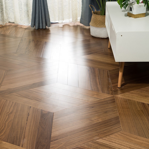Plancher en bois composite multicouche en chêne <span class=keywords><strong>et</strong></span> noyer noir, à chevrons, adapté aux bébés, <span class=keywords><strong>parquet</strong></span> assemblé <span class=keywords><strong>hexagonal</strong></span> - Product Image 3