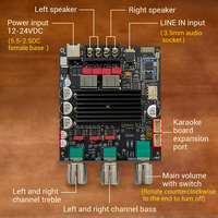 WUZERVON ZK-1002Q Qualcomm QCC3034 + TPA3116 BT carte amplificateur numérique 2.0 canaux APTX 100Wx2 TI amplificateur opérationnel NE5532