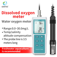 Penjualan Langsung Pabrik AZOVTES AE8403 Meter Oksigen Terlarut Digital Portabel untuk Akuakultur OEM Rentang 0.0~30.0mg/L Baterai AAA