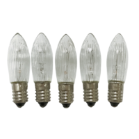 Ampoule de rechange pour bougie suédoise C6 E10 Riffelkerze 8V3W, 12V3W, 23V3W, 34V3W