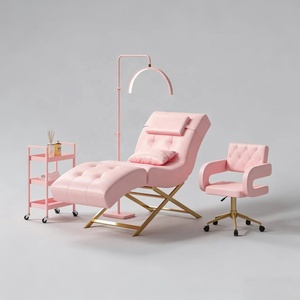 Modern Adjustable Facial Spa <b>Bed</b> Reclining Massage Table PU Leather <b>Metal</b> <b>Frame</b> Beauty Salon Equipment - Product Image 5
