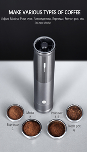 เครื่องบดกาแฟแบบพกพา ZeroHero รุ่นใหม่ล่าสุด ใช้พลังงานจาก USB/แบตเตอรี่ ปรับระดับการบดได้ เหมาะสำหรับใช้ในบ้าน รถยนต์ ท่องเที่ยว และโรงแรม - Product Image 4