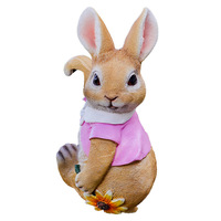 Ornement suspendu créatif en résine en forme de petit lapin pour pot de fleurs bonsaï, idéal pour la décoration de salon et les accessoires de maison