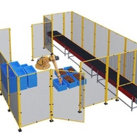 Système de protection modulaire pour machines, clôture de protection pour robots pour ligne d'assemblage, installation rapide, option DDP